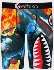 Ethika the Staple Colorful Bomber Bombs Away Fireball Long Boxers Men's NIP
