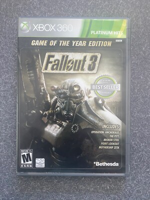 Xbox 360 Fallout 3 game of the year edition / Platinum - discs and original case