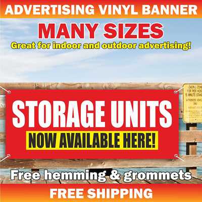 STORAGE UNITS NOW AVAILABLE HERE Advertising Banner Vinyl Mesh Sign Flag rent