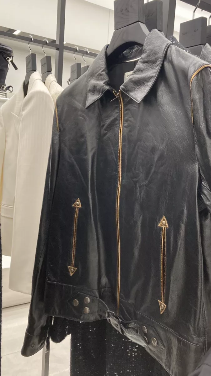 Saint laurent gold jacket top