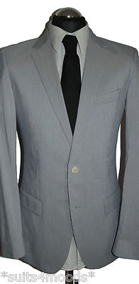 Hugo Boss suit size 94 light blue red label allono/hatem blue white top approx.  549