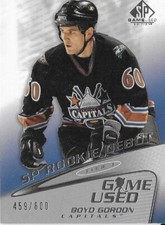 2003-04 SP Game Used BOYD GORDON rookie card #82