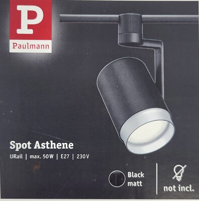 Schie­nen­spot Paulmann 969.85 URail Asthene Einzelspot E27 dimmbar Schwarz,Neu