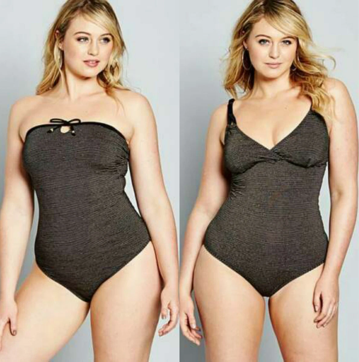 SIMPLY YOURS GOLD METALLIC THREAD SWIMSUIT DIFFERENT STYLES N7