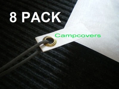 8 UL Self Adhesive DuPont Tyvek Grommet Tabs for Homewrap Camp Ground Sheets