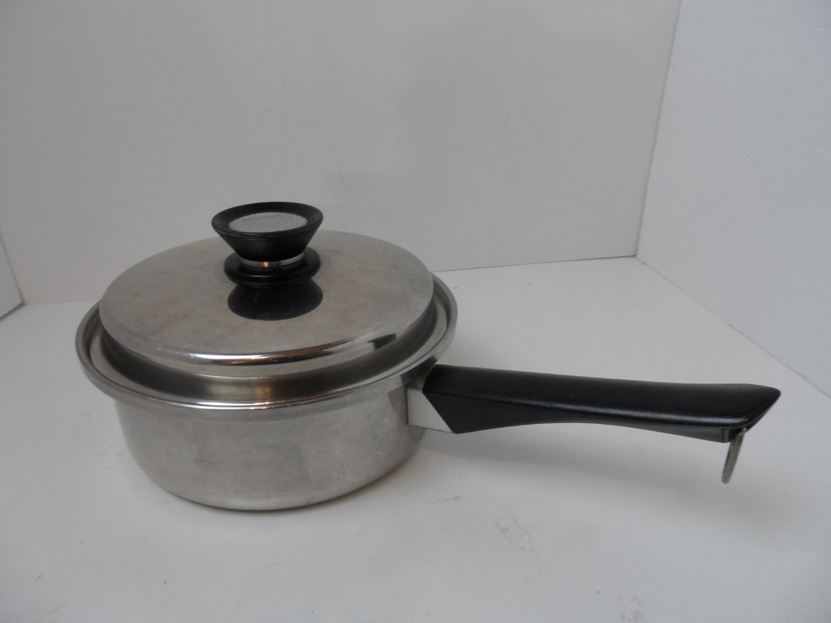 Vintage Amway Queen Stainless Steel 18/8 Multi Ply 2 qt Sauce Pan