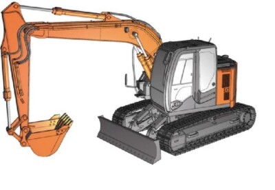 Hasegawa 1/35 Hitachi Z Axis135 US Excavator Construction Machine