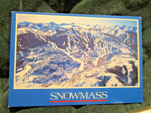 c1980s Snowmass Aspen Skiing Colorado Vintage Ski Resort Photo Continental