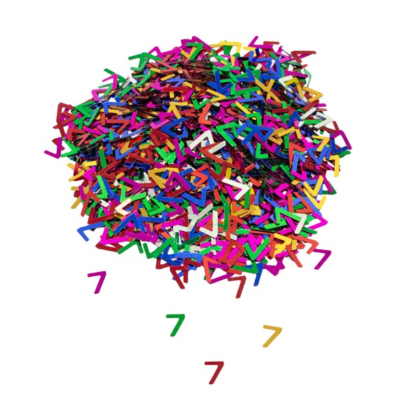 Konfetti Zahl 7 Bunt 7. Geburtstag JubiläUm Deko Streudeko Tischdeko 800 StüCk-image