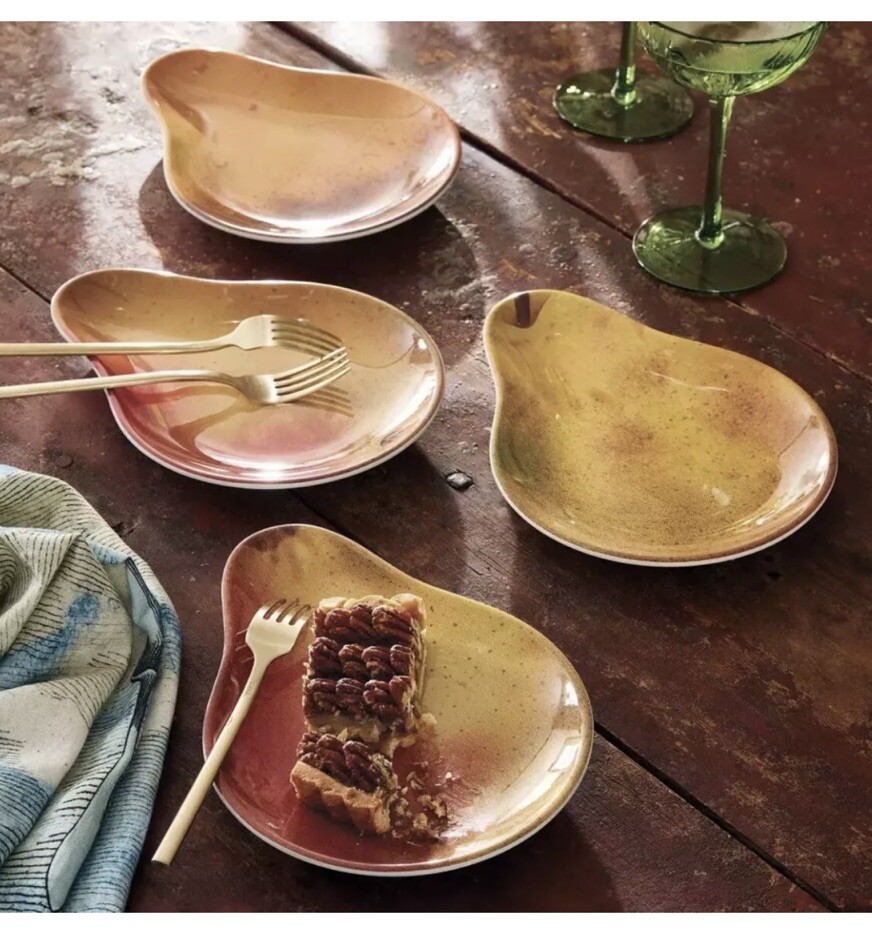 John Derian Company プレート John Derian x Target 4pk Melamine 🍐Pear 🍐 Shaped Dessert