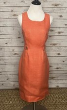 J.Crew coral corpcore office siren  Attache linen-blend sheath dress Size 6
