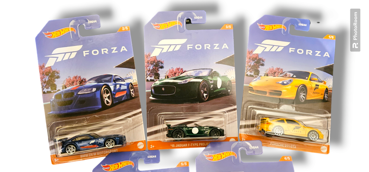 Hot Wheels Forza 2023 Set Of 5 911 GT3 Z4 M F-Type Project 7 EB110