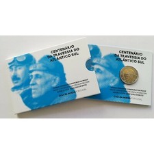 Portugal 2022 - 2 Euro PP Gedenkmunzen Centenary of South Atlantic Crossing