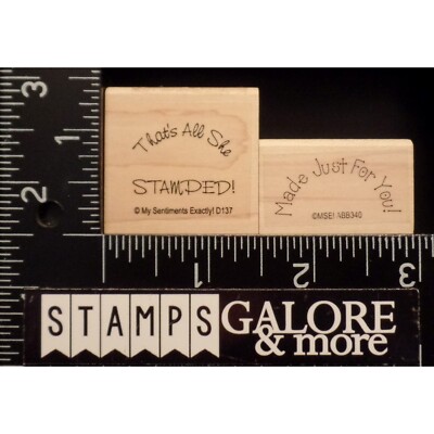 My Sentiments Exactly Rubber Stamps THAT'S ALL SHE STAMPED MADE JUST FOR YOU 873