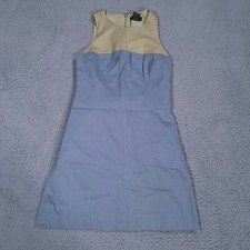 Banana Republic Dress Womens 4 Cotton Acetate Multicolor Roundneck