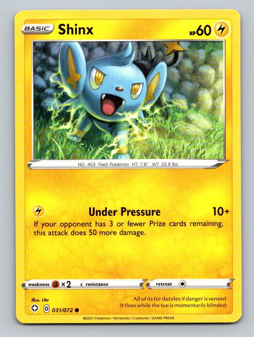 2021 Pokemon Card Shining Fates Shinx 31/72