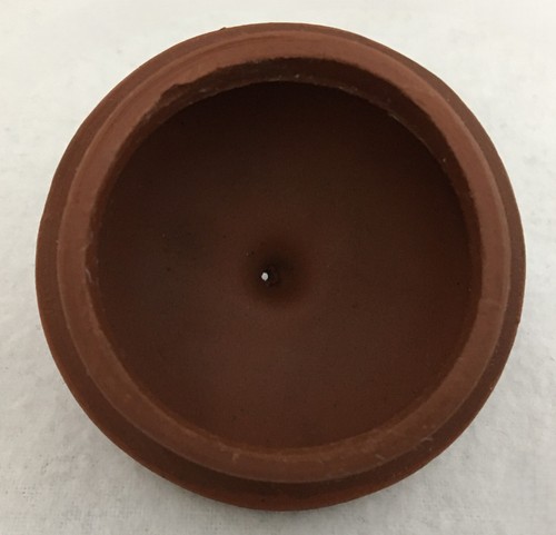 Yixing Zisha Teekanne mit Deckel chinesische rote Tonkeramik Miniatur signiert Vintage - Bild 8 von 10