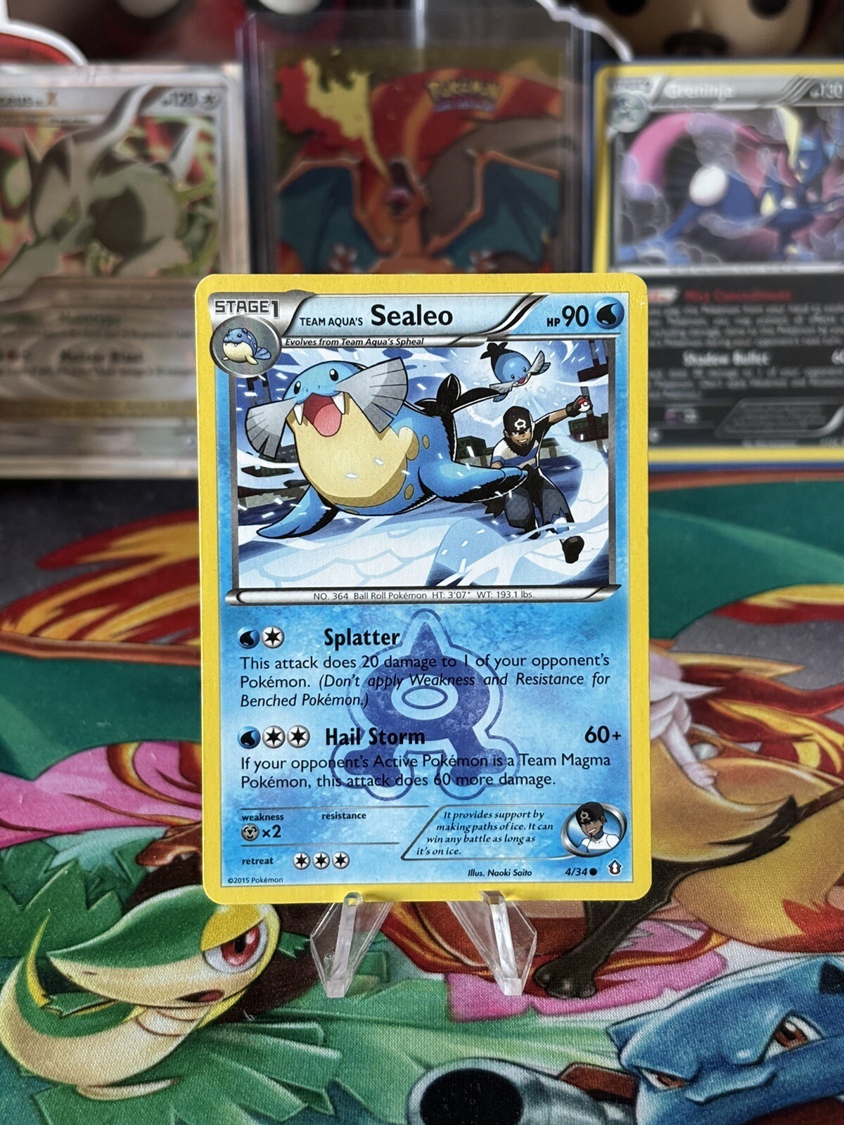 TEAM AQUA'S SEALEO 4/34 Double Crisis Pokemon card - Common
