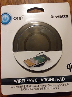 ONN 5W WIRELESS CHARGING PAD-IPHONE 8/8PLUS & NEWER-SAMSUNG/GOOGLE