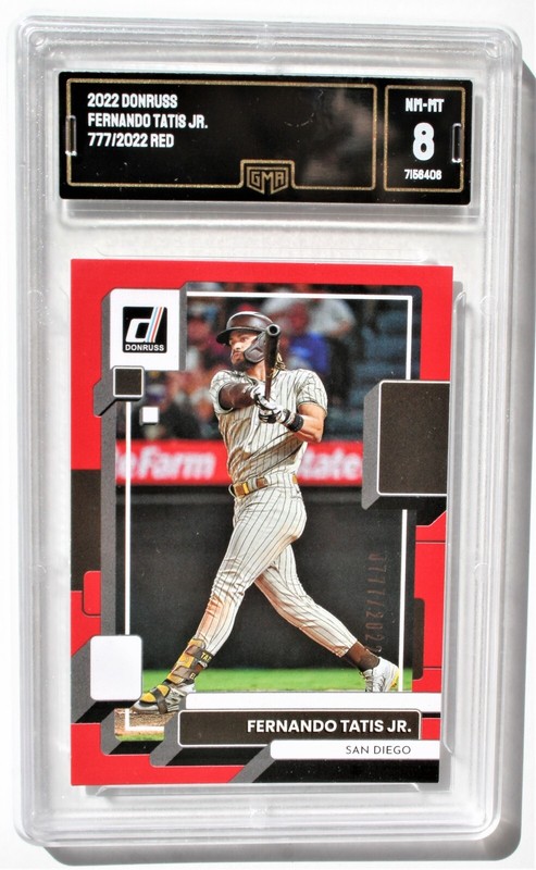 2022 DONRUSS BASEBALL CARD #82 FERNANDO TATIS JR. / PADRES 777/2022 GR 8 - NM-MT