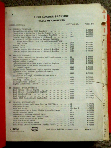 Case 580 CK 580ck Series B Tractor Service Manual Form 9-72086 - Picture 5 of 10