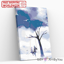 Paint By Numbers Kit Scenery Abstract Draw Brush Oil Decor Home Adult Wall DIY