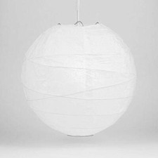 Quasimoon 18" White Irregular Ribbed Paper Lantern 10 PACK by PaperLanternS...