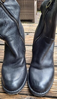 Fiorentini+Baker tall pebbled leather boots with heel - black - EU
