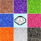 BeadTin Transparent 6mm Faceted Rondelle Plastic Craft Beads (1350pcs)