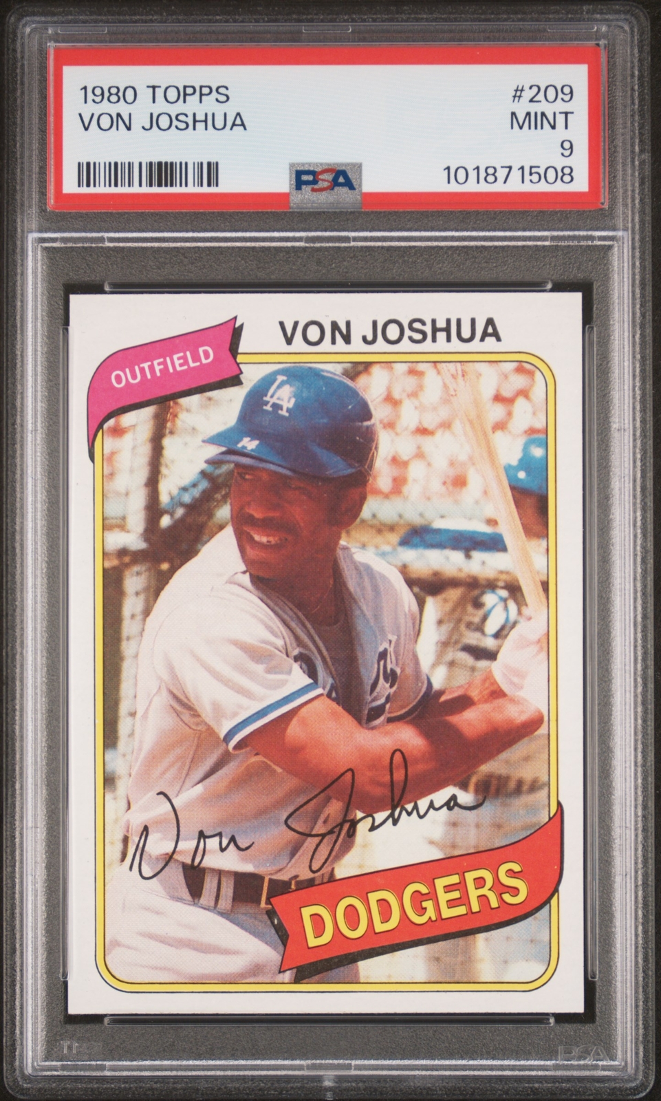 1980 TOPPS #209 VON JOSHUA PSA 9