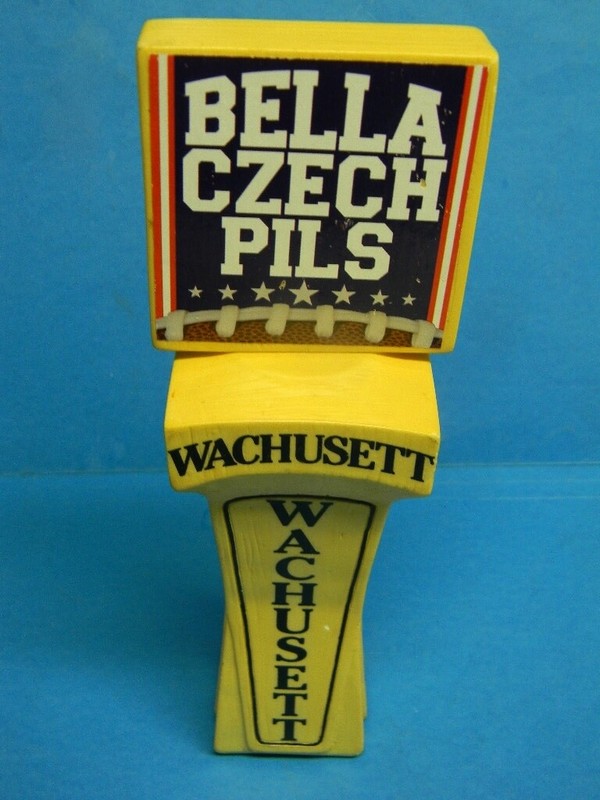 WACHUSETT BELLA CZECK PILS BEER TAP HANDLE BILL BELICHICK NEW ENGLAND PATRIOTS