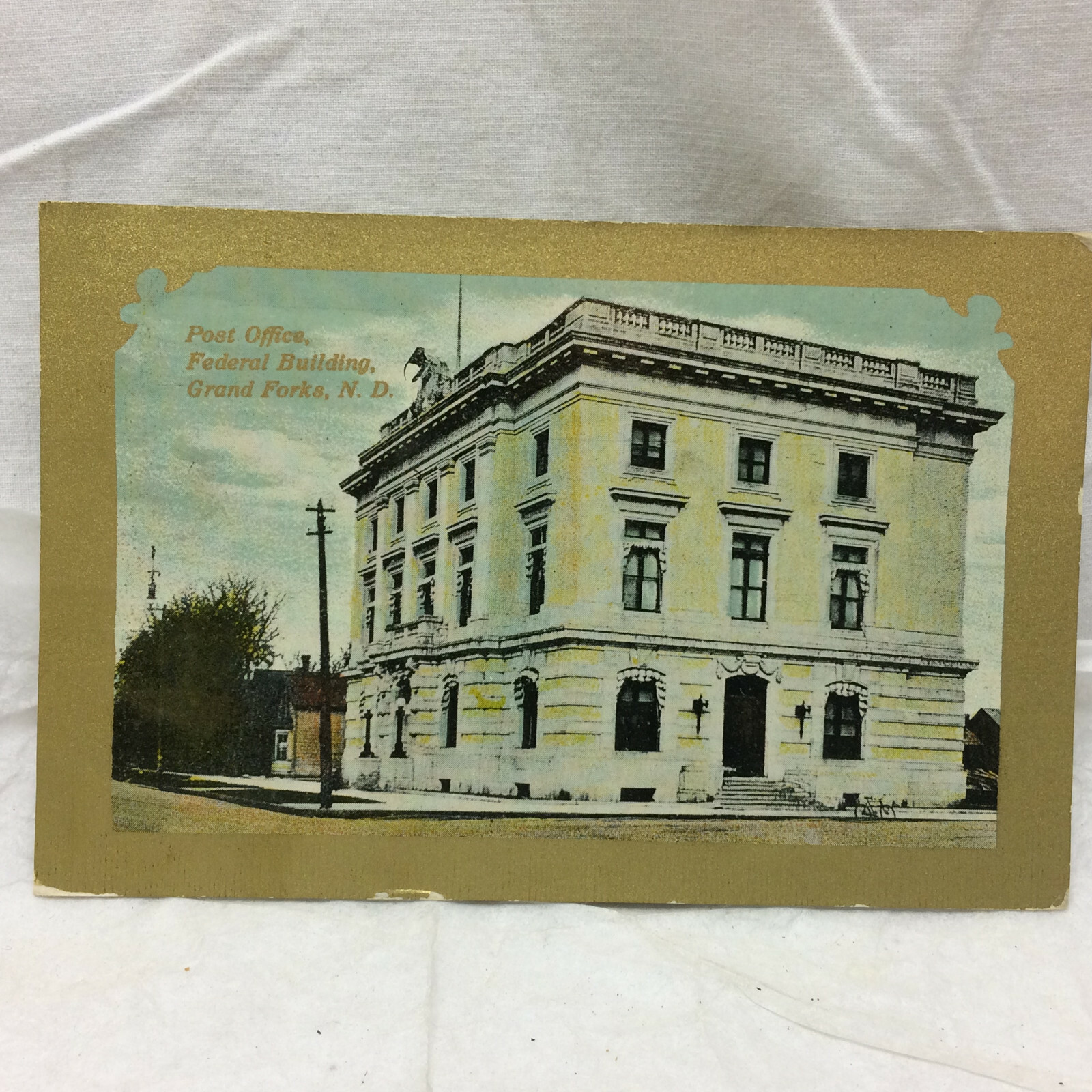 Vtg Postcard Grand Forks Post Office Federal Building Scene North Dakota eBay
