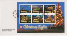 GB - GUERNSEY 2001 Christmas Festive Lights/Hafnia SG MS934 FDC Weihnachten NOEL