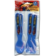 Spiderman 4pc Fork  Spoon Set