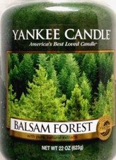 Yankee Candle Retired Christmas "BALSAM FOREST" Large 22 oz.  WHITE LABEL RARE