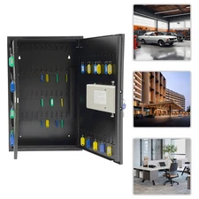 Key Cabinet Wall Mount Key Lock Box Password w/ Key Management Locking Organizer