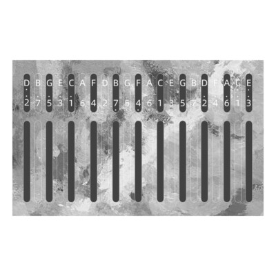 21 Key Eye-Catching Thumb Piano Labels Kalimba Training Note Decals for Beginner