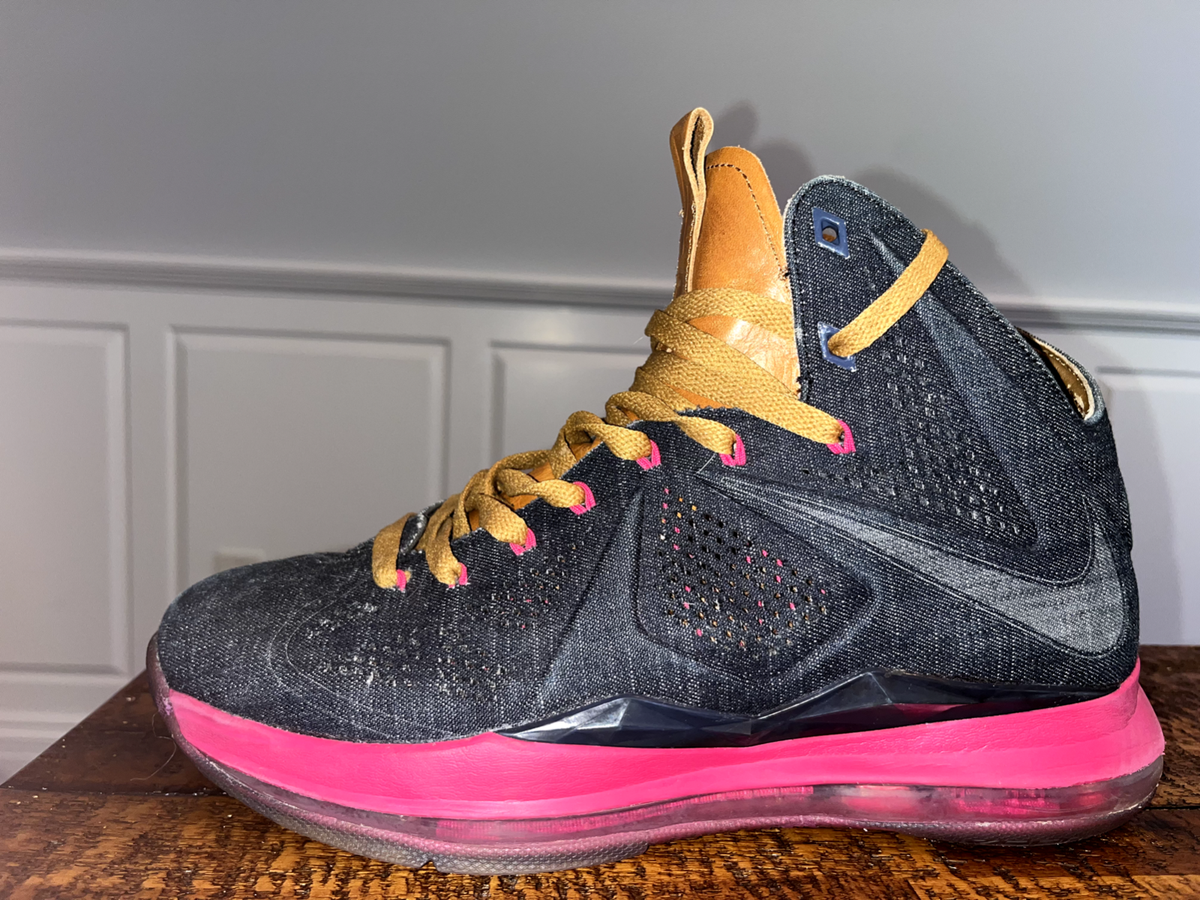 Size 9.5 - Nike LeBron 10 EXT Denim QS 2013 883153111485| eBay display picture 1