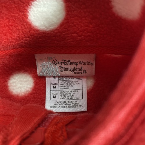 Disney Parks Minnie Mouse Fleece Red/White Polka Dot Girls Medium - Picture 3 of 6
