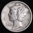 1918 Mercury Dime — photo from another recent sale