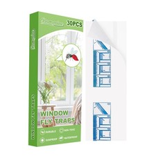 30 Pack Window Fly Traps, Window Sticky Traps, Sticky NonToxic Clear Fly Pape...