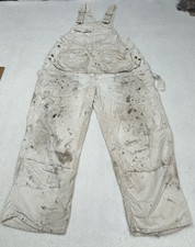 Vtg 70s/80s Carhartt Painters Pouch Overalls Bib Riveted 40x28 USA Union Made