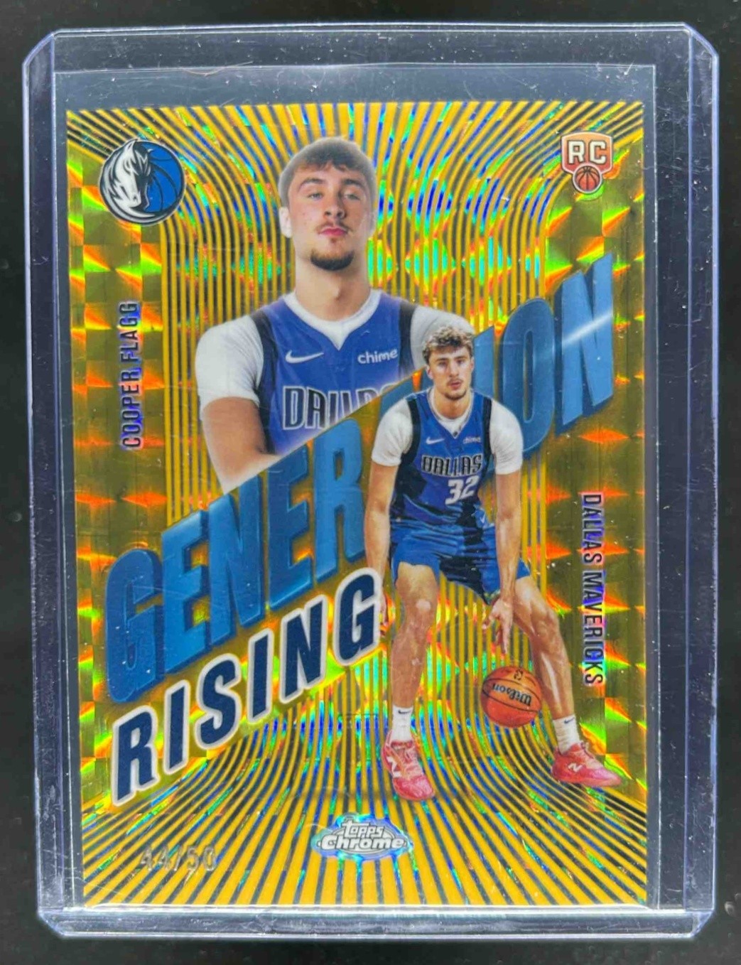 2025-26 Topps Chrome Cooper Flagg Generation Rising RC Geometric Gold #/50