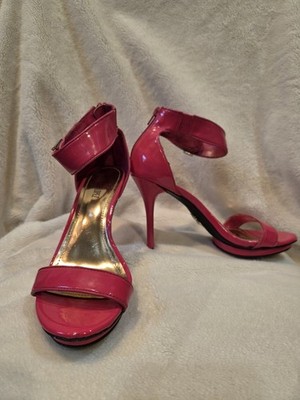 Jennifer Lopez: Cindi Fushia Stiletto Open Toe Heel, Size 7.5