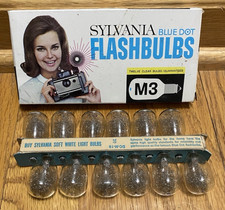 Vintage Sylvania M3 Blue Dot Flashbulbs NOS Camera Flash Bulb Unused USA