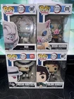 Demon Slayer Funko Pop Rui Inosuke Muzan Tanjiro Lot of 4 Demon Slayer Funko Pop