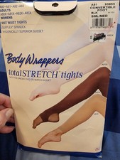 Body Wrappers A81 Total Stretch adult convertible dance tights black Small/med