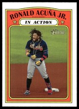 Ronald Acuna Jr. 2021 Topps Heritage #300 Braves MLB READ FREE SHIP AutographDen
