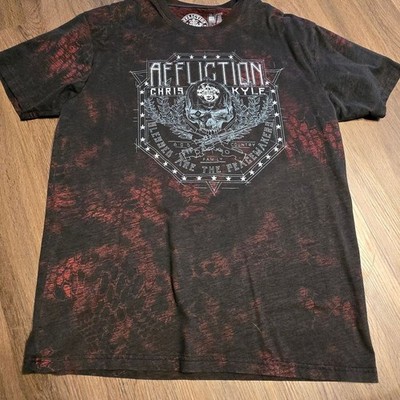 Affliction Men s Black & Red Graphic Tee 2XL