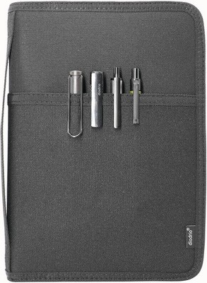 diodrio A5 Zipper Journal Notebook Cover with YKK for M, Black 